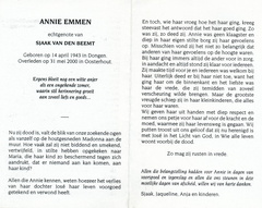 Annie Emmen Sjaak van den Beemt