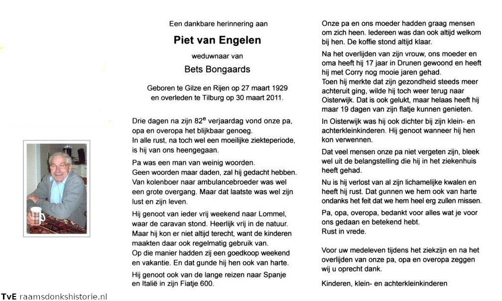 Piet van Engelen- Bets Bongaards