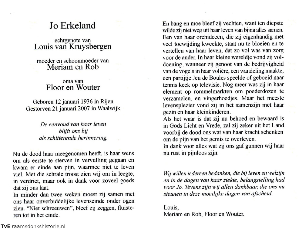 Jo Erkeland- Louis van Kruysbergen