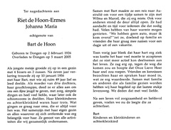 Johanna Maria Ermes Bart de Hoon