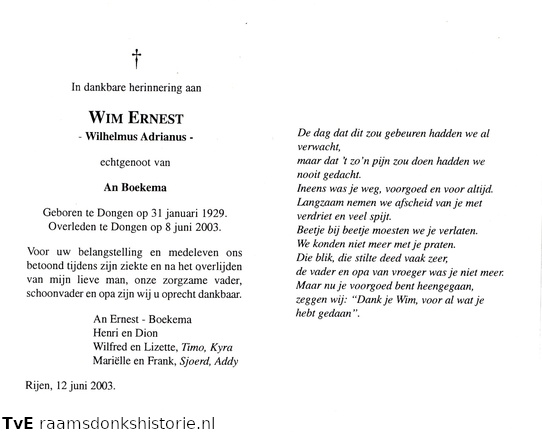 Wilhelmus Adrianus Ernest- An Boekema