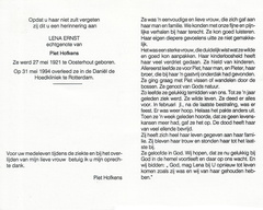 Lena Ernst- Piet Hofkens