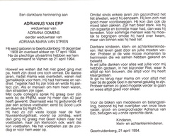 Adrianus van Erp- Adriana Oomens- Adriana Maria van Strien