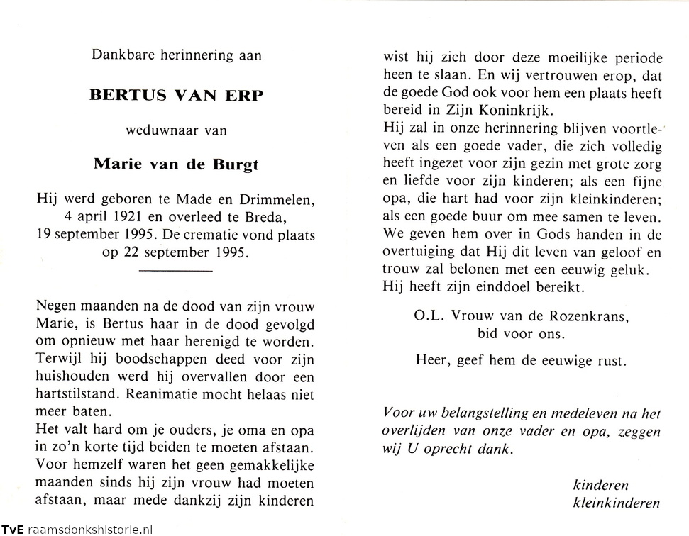 Bertus van Erp- Marie van de Burgt
