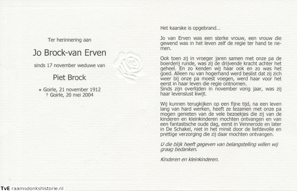 Jo van Erven- Piet Brock
