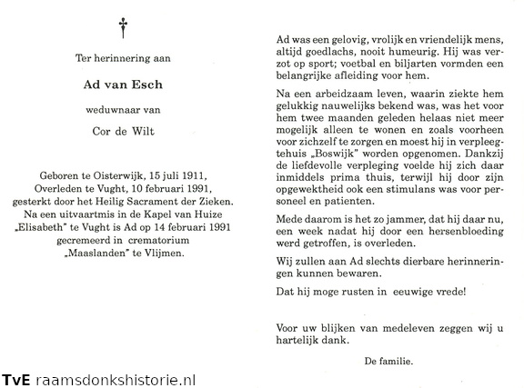 Ad van Esch- Cor de Wilt