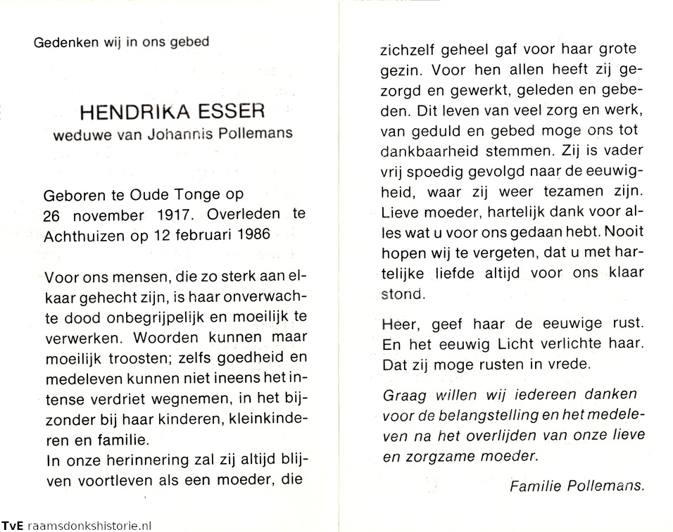 Hendrika Esser Johannis Pollemans