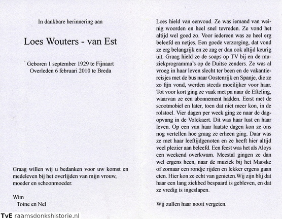 Loes van Est- Wim Wouters
