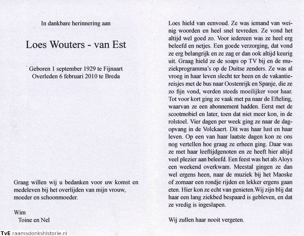 Loes van Est Wim Wouters
