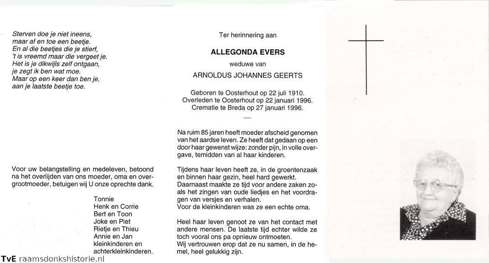 Allegonda Evers- Arnoldus Johannes Geerts