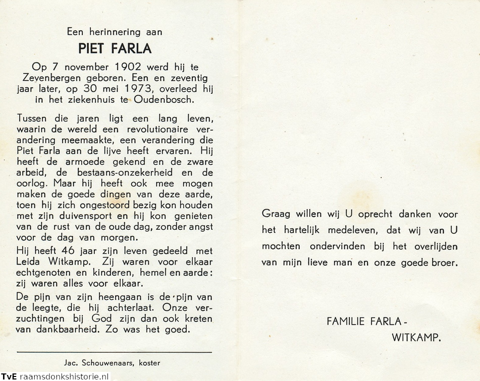 Piet Farla- Leida Witkamp