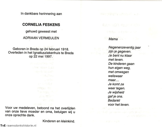 Cornelia Feskens- Adriaan Vermeulen