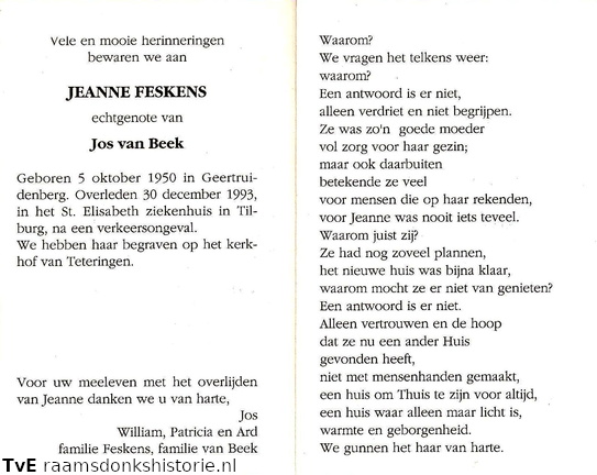 Jeanne Feskens- Jos van Beek