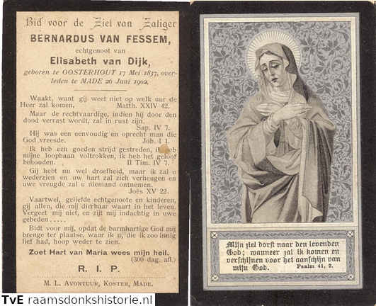 Bernardus van Fessem- Elisabeth van Dijk