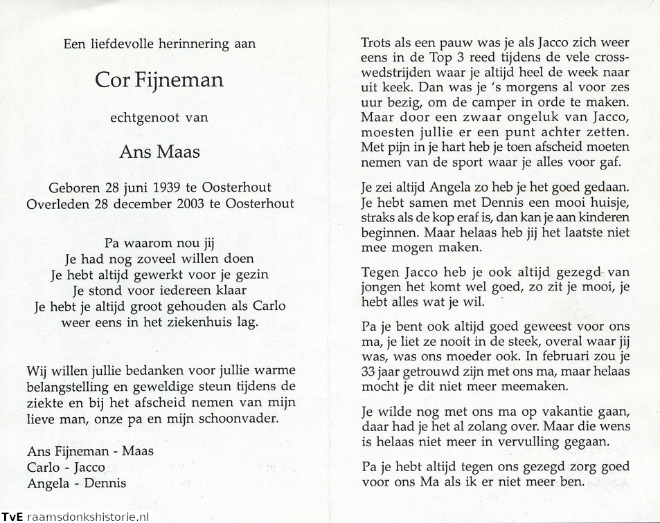 Cor Fijneman- Ans Maas