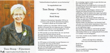 Toos Fijneman- Rook Stoop