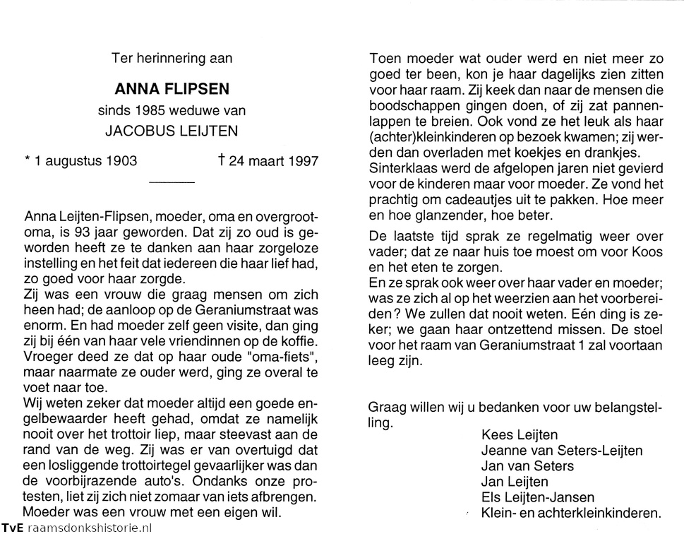 Anna Flipsen- Jacobus Leijten