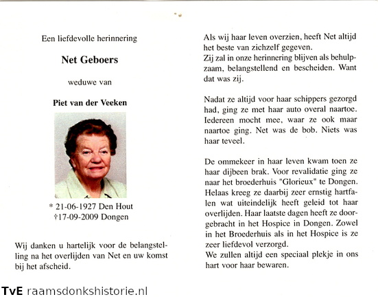 Net Geboers- Piet van der Veeken