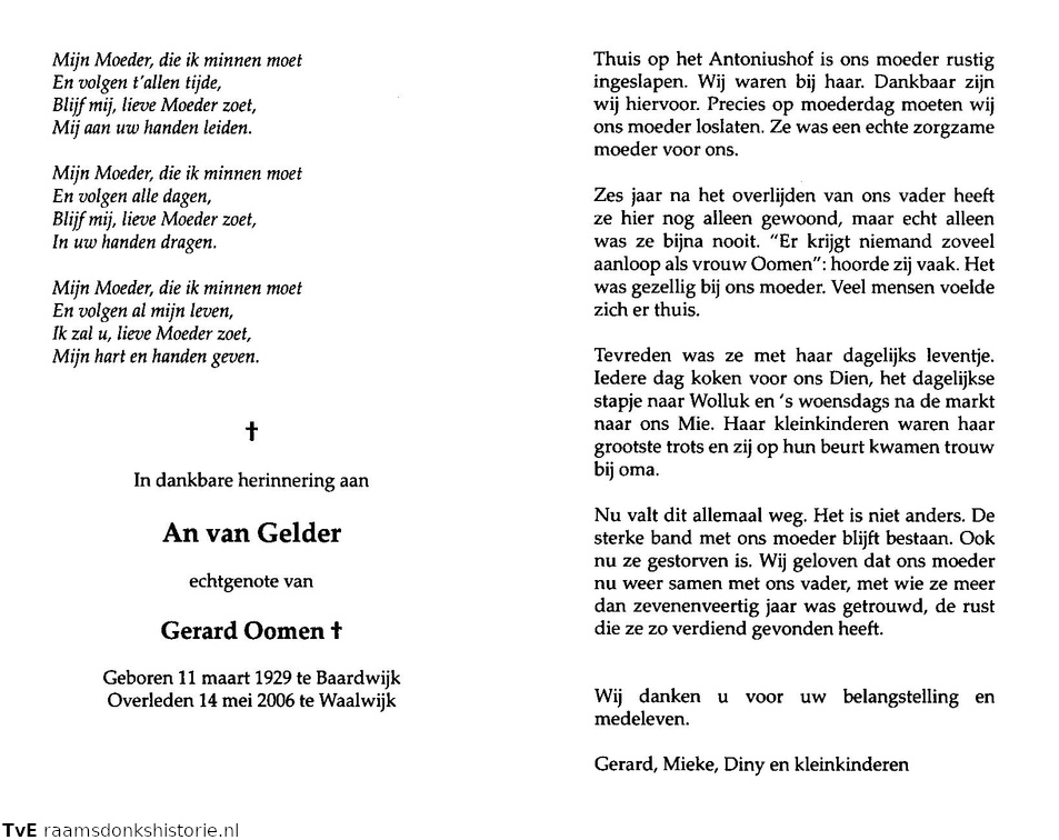 An van Gelder- Gerard Oomen 