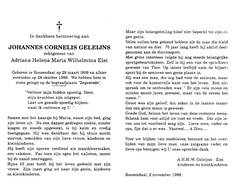 Johannes Cornelis Geleijns- Adriana Helena Maria Wilhelmina Elst