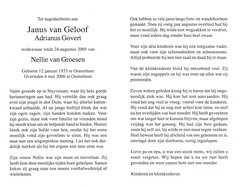 Adrianus Govert van Geloof- Nellie van Groesen