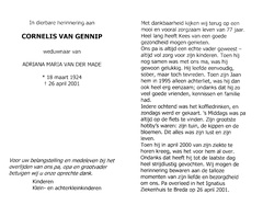 Cornelis van Gennip- Adriana Maria van der Made