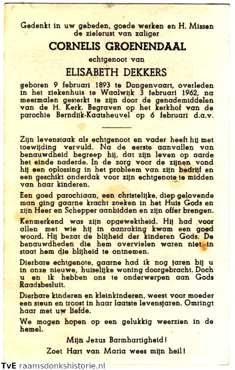 Cornelis Groenendaal Elisabeth Dekkers