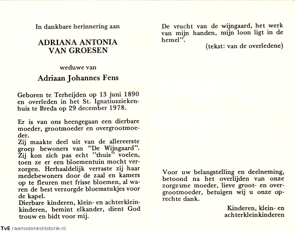 Adriana Antonia van Groesen Adriaan Johannes Fens
