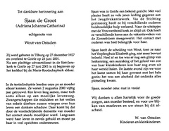 Adriana Johanna Catharina de Groot Wout van Ostaden