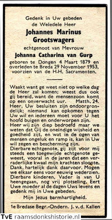 Johannes Marinus Grootswagers Johanna Catharina van Gurp