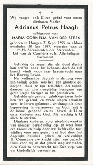 Adrianus Petrus Haagh Maria Cornelia van der Steen