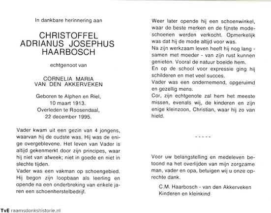 Christoffel Adrianus Josephus Haarbosch Cornelia Maria van den Akkerveken