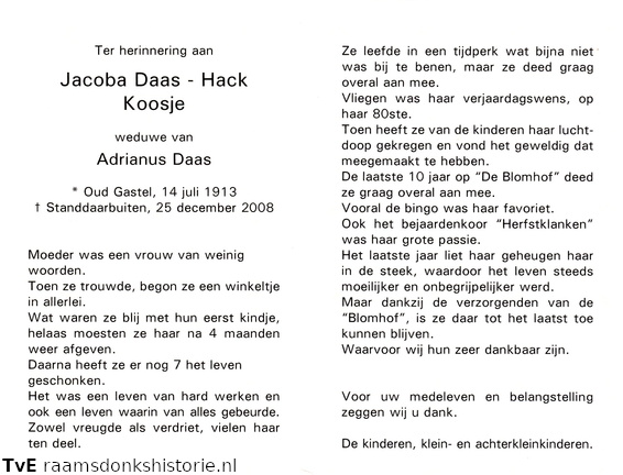 Jacoba Hack Adrianus Daas