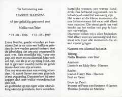 Harrie Haenen Nellie van Trier