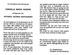 Cornelia Maria Hagens Antonius Jacobus Bastiaansen