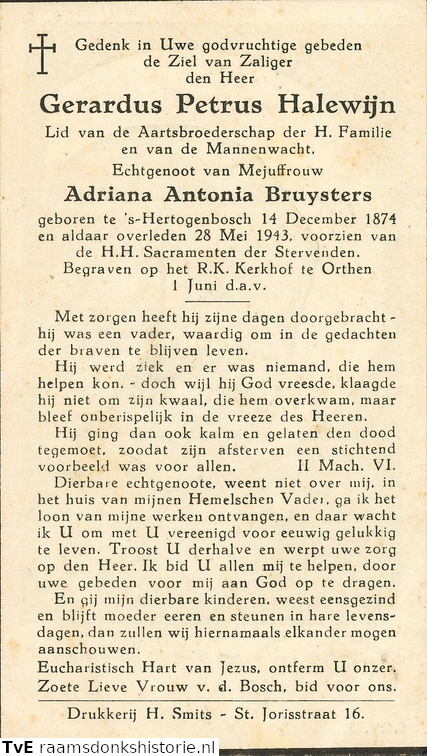 Gerardus Petrus Halewijn Adriana Antonia Bruysters