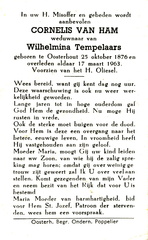 Cornelis van Ham Wilhelmina Tempelaars