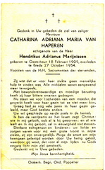 Catharina Adriana Maria van Haperen Hendrikus Adrianus Marijnissen