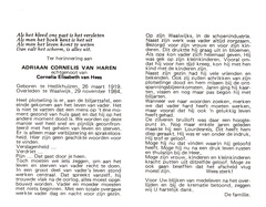 Adriaan Cornelis van Haren  Cornelia Elisabeth van Hees