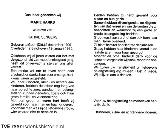Marie Harks Harrie Sengers