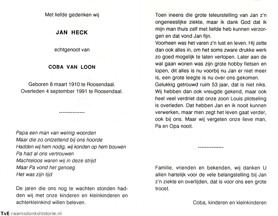Jan Heck Coba van Loon