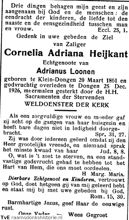 Cornelia Adriana Heijkant Adrianus Loonen
