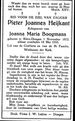 Pieter Joannes Heijkant Joanna Maria Boogmans