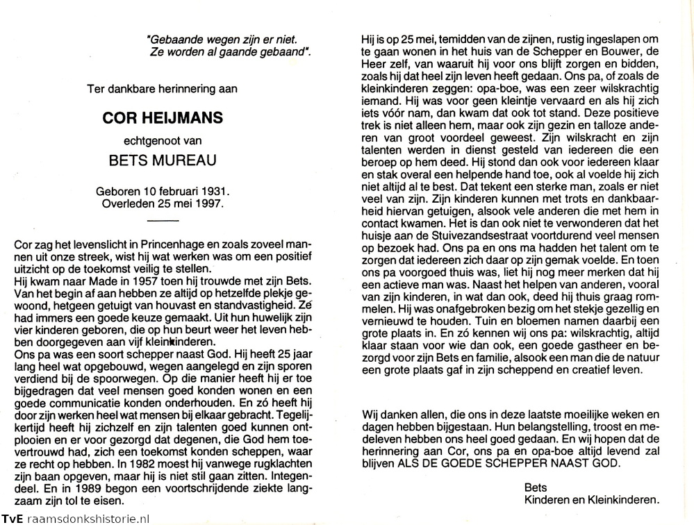 Cor Heijmans Bets Mureau