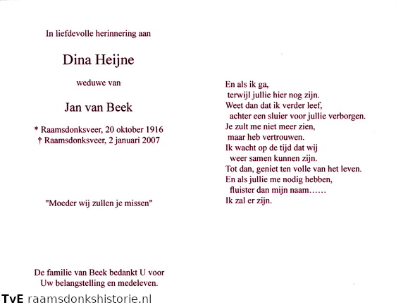 Dina Heijne Jan van Beek