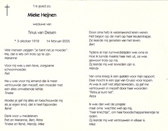 Mieke Heijnen Tinus van Diesen