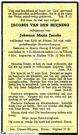 Jacobus van den Heijning Johanna Maria Jacobs