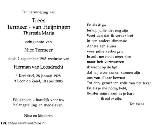 Trees van Heijningen Nico Termeer-Hendrik Loosdrecht