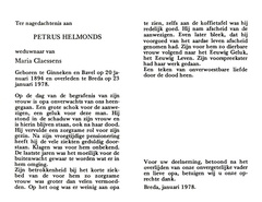 Petrus Helmonds Maria Claessens