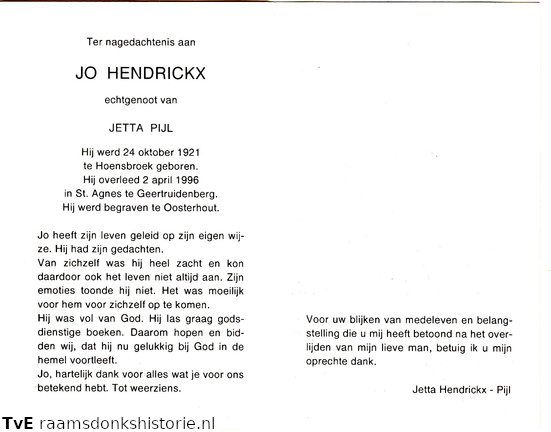 Jo Hendrickx Jetta Pijl
